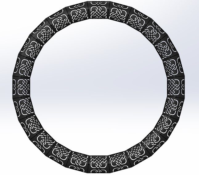 CELTIC laser-cut lighting pattern