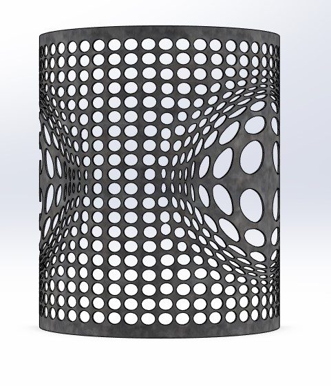 DISTORT laser-cut lighting pattern