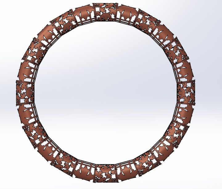 MAPLE laser-cut lighting pattern