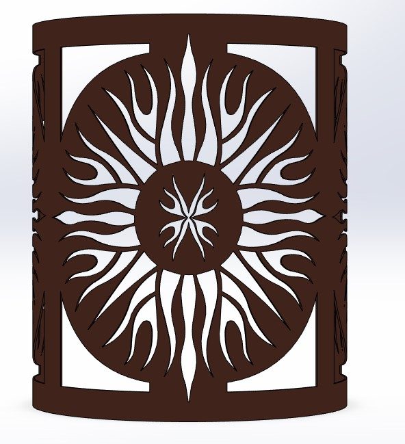 RA laser-cut lighting pattern