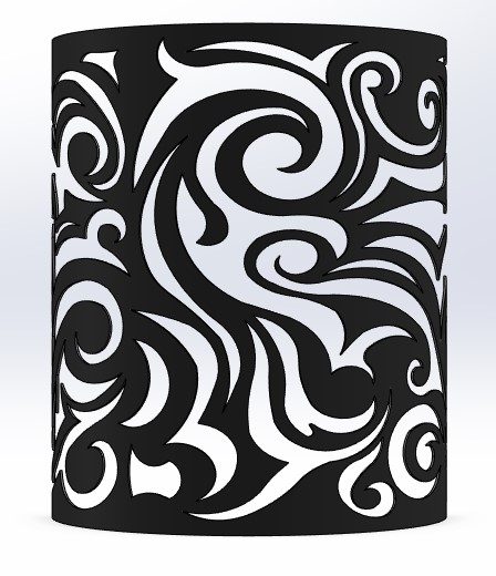 SMOKE laser-cut lighting pattern