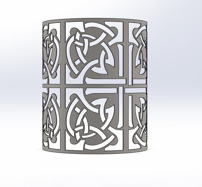 SOFTCELTIC laser-cut lighting pattern