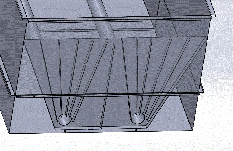 3D concept model for a water dump infeed component